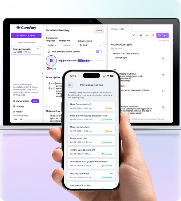 CareWay App on mobile and desktop